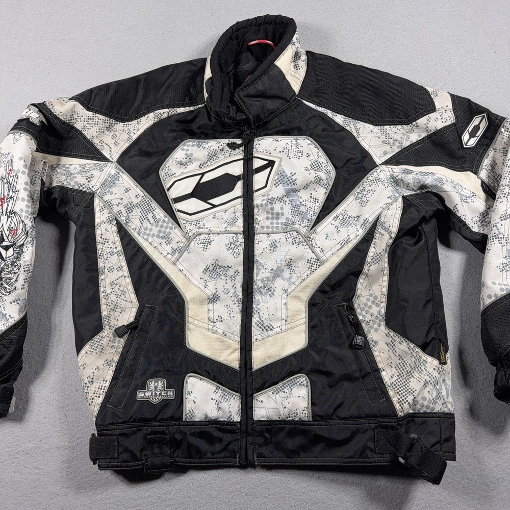 Castle X Switch Jacket Mens XL White Camo Insulated Ski Snowmobile Racing - Picture 2 of 12